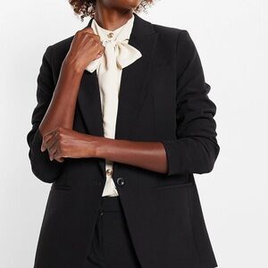 New Express Ponte Blazer Jacket Womens Sz X Large One Button Notch Collar Office